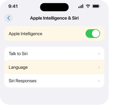 Settings, Apple Intelligence and Siri, mid-download