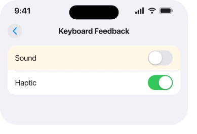 Keyboard Feedback with Sound and Haptic