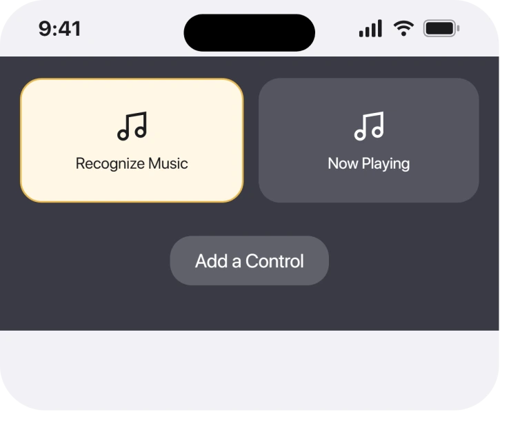 Control Center editing with Add a Control