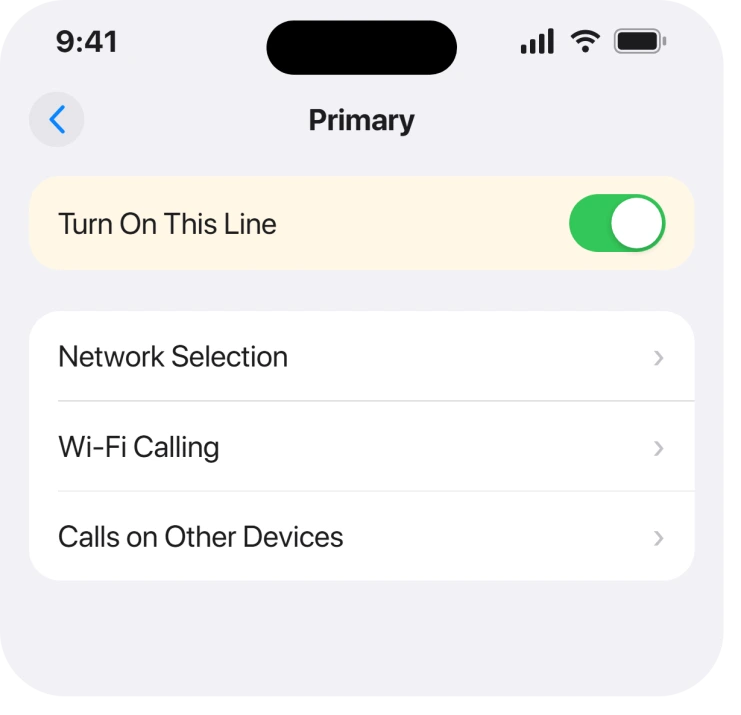 Settings, Cellular, SIMs