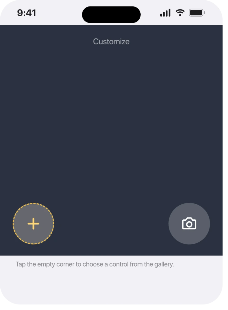 The Lock Screen customise view