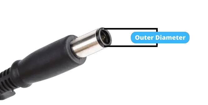 Barrel Connector Outer Diameter for laptop charger