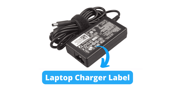 Checking laptop charger label