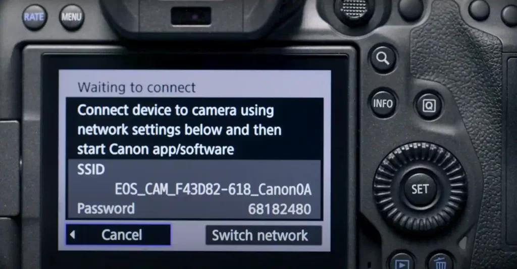 Step 3 ( Connect to Canon Camera Wi-Fi network )