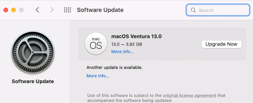 Updating software on mac