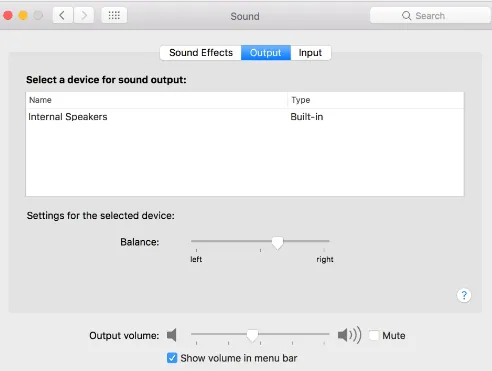sound balancing on macbook