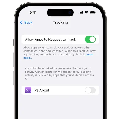 allow apps not to track